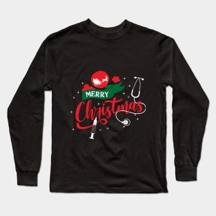 health worker merry christmas Long Sleeve T-Shirt